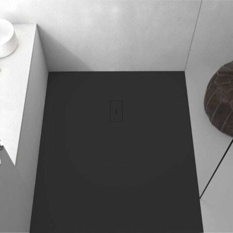 Plato de ducha resina FUSION negro  100x100cm