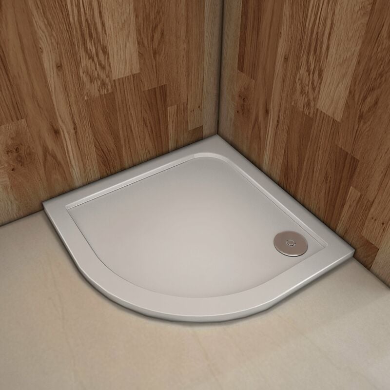 

Plato de ducha Resina Semicircular 90x90cm Extraplano Blanco