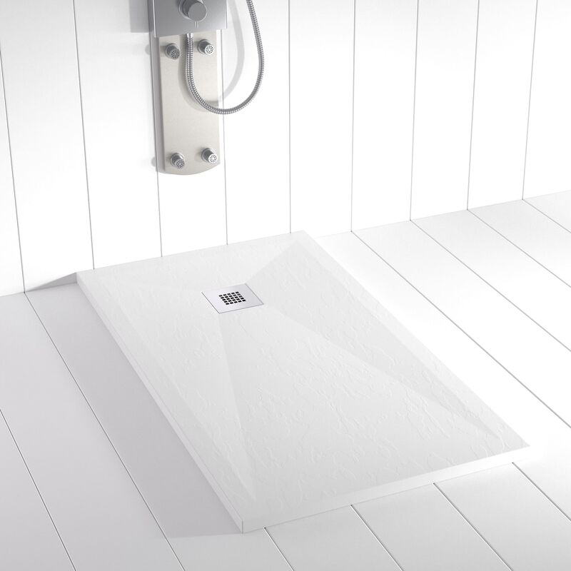

Plato de ducha Resina Stone PLES Blanco Ral 9003 - 80x200 cm - Blanco