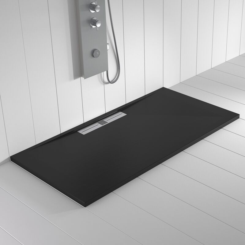 

Plato de ducha Resina Stone WIDE Negro Ral 9005 - 90x170cm - Negro