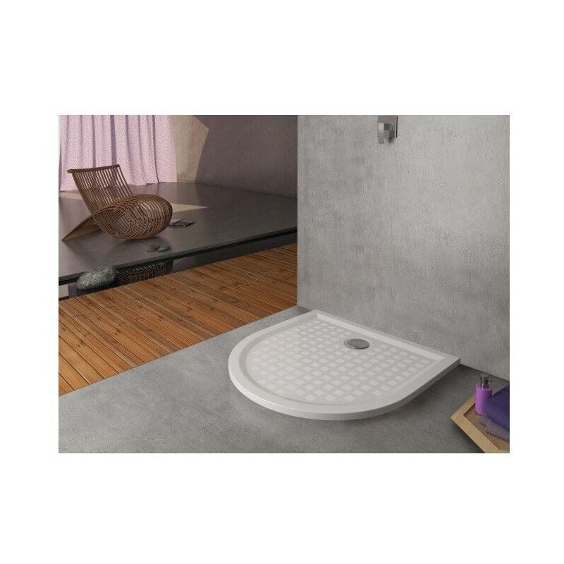 

Plato de ducha semicircular / de pared MUNA m AR 1000x1000x30mm blanco - Hoesch