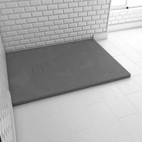 Plato de ducha SMC - Acabado piedra gris - 90x120 cm