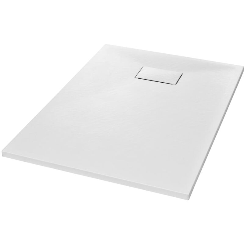 

vidaXL Plato de ducha SMC blanco 100x70 cm - Blanco
