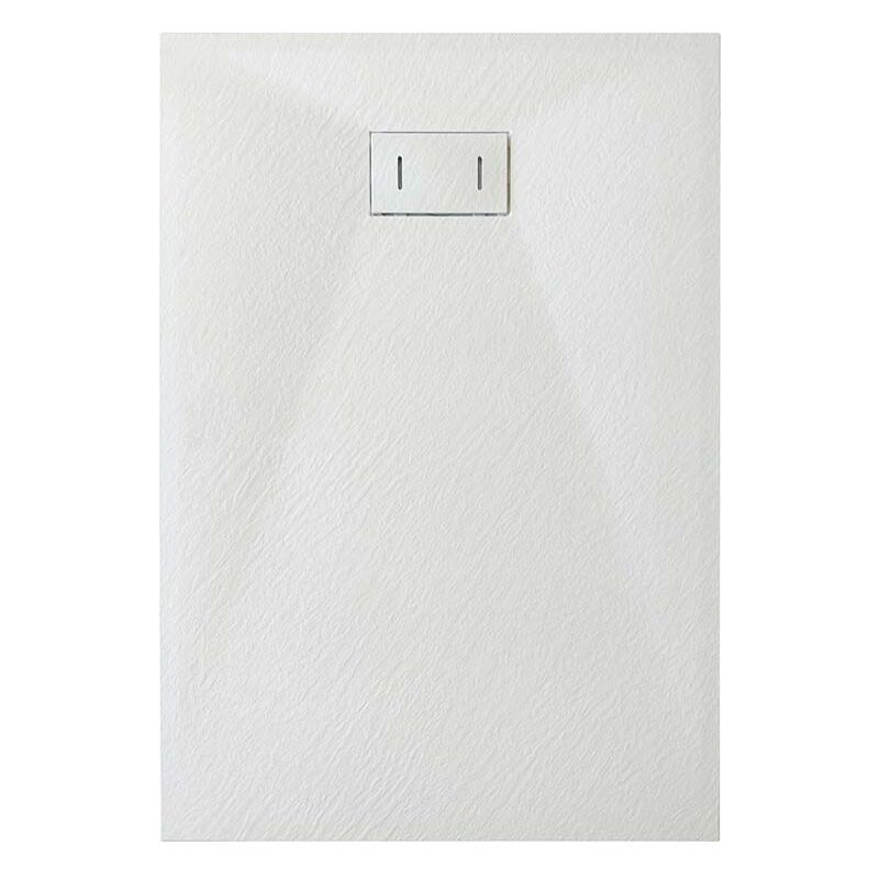 

Plato de ducha SMC en fibra de vidrio, efecto piedra con valvula incluida H. 2.6 cm - 80 x 100 Blanco