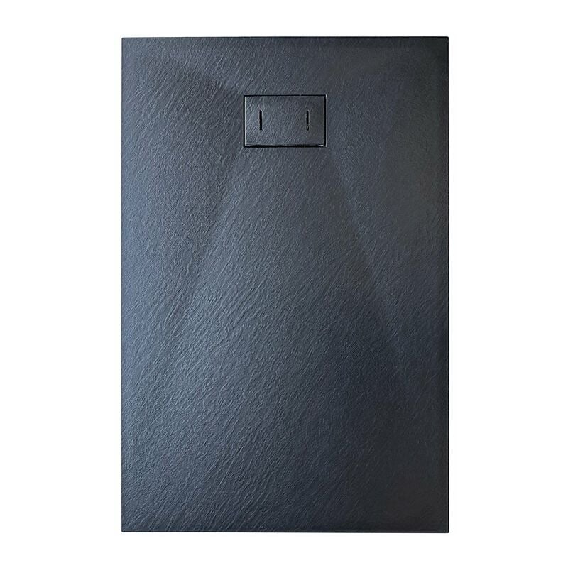 

Plato de ducha SMC en fibra de vidrio, efecto piedra con valvula incluida H. 2.6 cm - 90 x 160 Negro