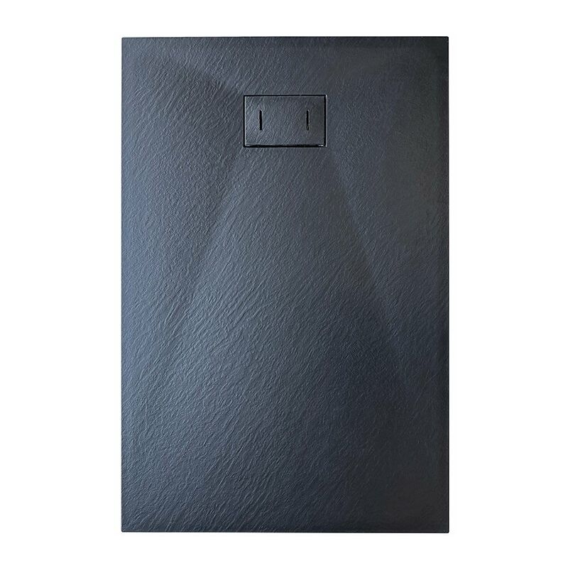 

Plato de ducha SMC en fibra de vidrio, efecto piedra con valvula incluida H. 2.6 cm - 70 x 110 Negro
