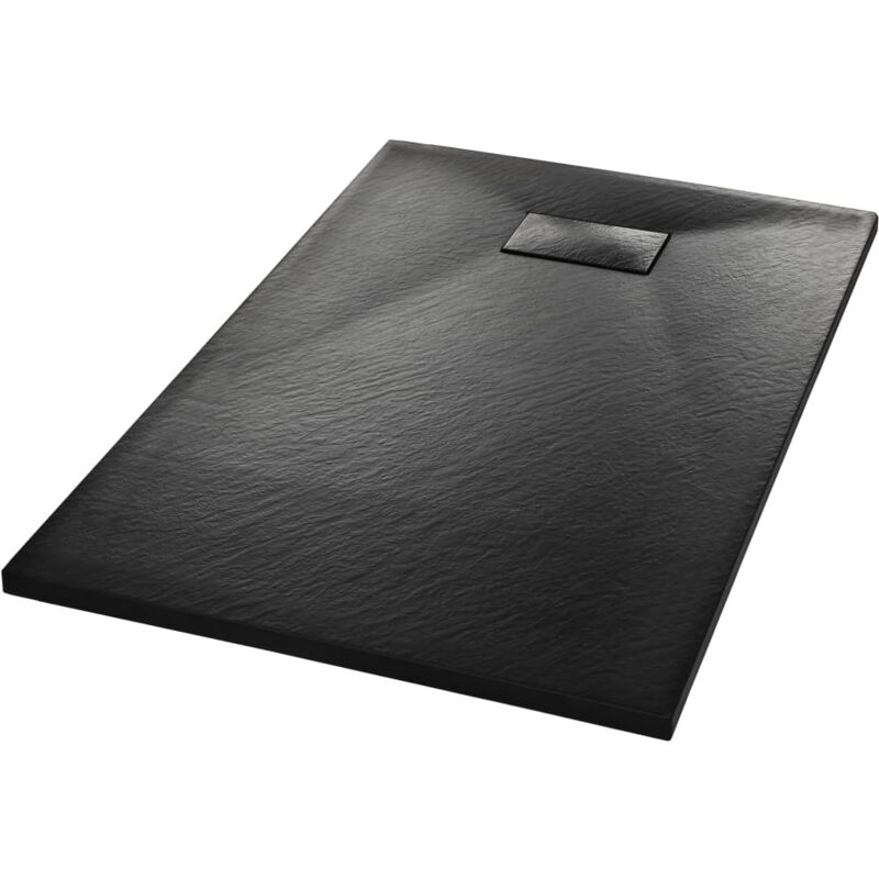 

Plato de ducha SMC negro 100x80 cm - Negro - Vidaxl