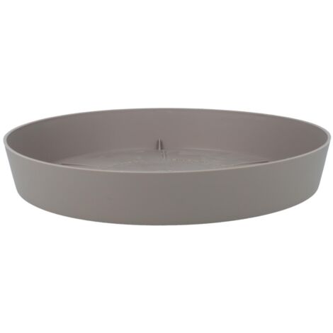 Plato de inyeccion para maceta color taupe ø17cm
