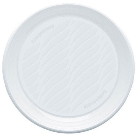 Plato de postre blanco Pz 20 Natural Bibo
