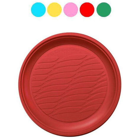 Plato de postre rojo Pz 20 Natural Bibo