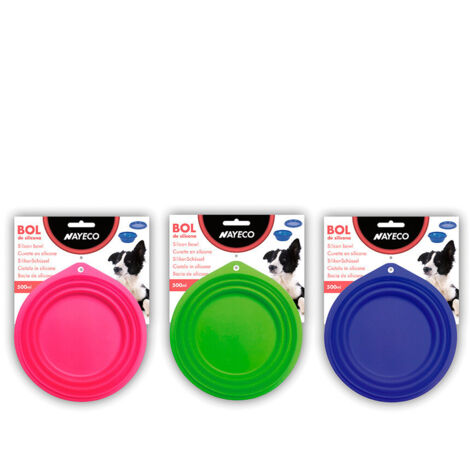 Plato de viaje de silicona 500ml colores surtidos