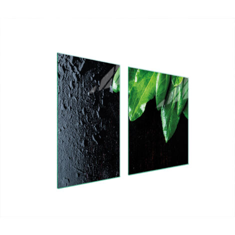 PLATO DE VIDRIO Y TABLA DE CORTAR 100x52 ALBAHACA