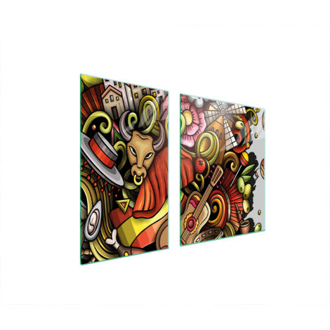 PLATO DE VIDRIO Y TABLA DE CORTAR 100x52 BYK