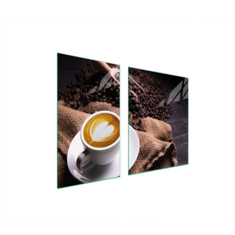 PLATO DE VIDRIO Y TABLA DE CORTAR 100x52 CAFÉ