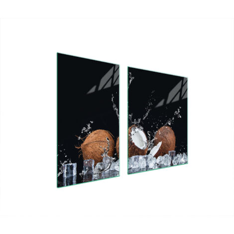 PLATO DE VIDRIO Y TABLA DE CORTAR 100x52 COCO
