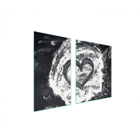 PLATO DE VIDRIO Y TABLA DE CORTAR 100x52 CORAZÓN