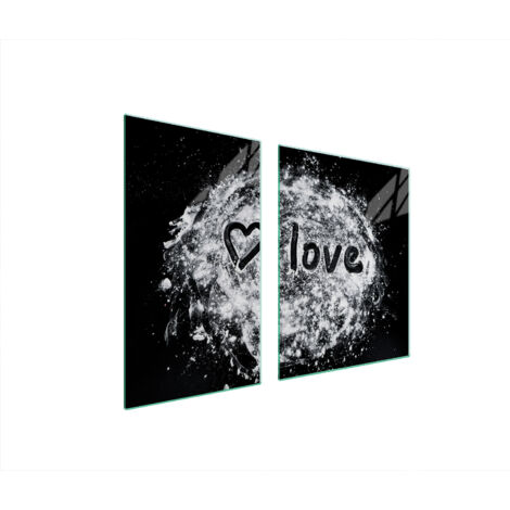 PLATO DE VIDRIO Y TABLA DE CORTAR 100x52 CORAZÓN