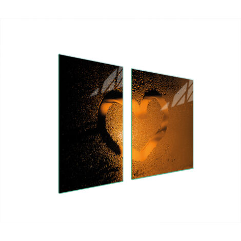 PLATO DE VIDRIO Y TABLA DE CORTAR 100x52 CORAZÓN