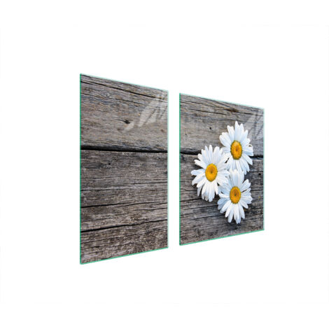 PLATO DE VIDRIO Y TABLA DE CORTAR 100x52 DAISY