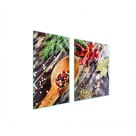 PLATO DE VIDRIO Y TABLA DE CORTAR 100x52 ESPECIAS