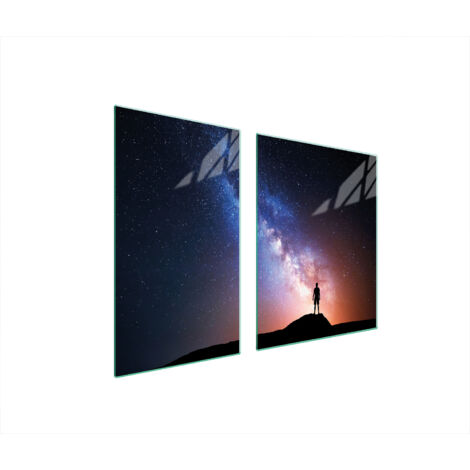 PLATO DE VIDRIO Y TABLA DE CORTAR 100x52 ESTRELLAS