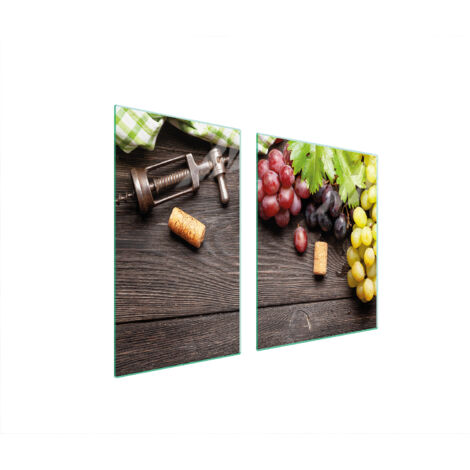 PLATO DE VIDRIO Y TABLA DE CORTAR 100x52 FRUTA
