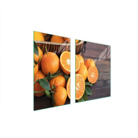 PLATO DE VIDRIO Y TABLA DE CORTAR 100x52 FRUTA