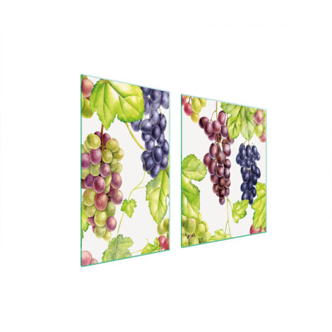 PLATO DE VIDRIO Y TABLA DE CORTAR 100x52 FRUTA