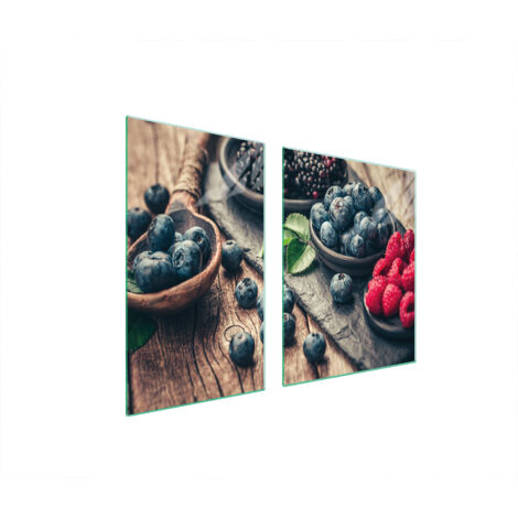 PLATO DE VIDRIO Y TABLA DE CORTAR 100x52 FRUTA