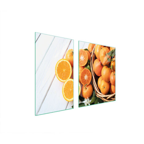PLATO DE VIDRIO Y TABLA DE CORTAR 100x52 FRUTA