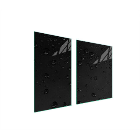 PLATO DE VIDRIO Y TABLA DE CORTAR 100x52 GOTAS