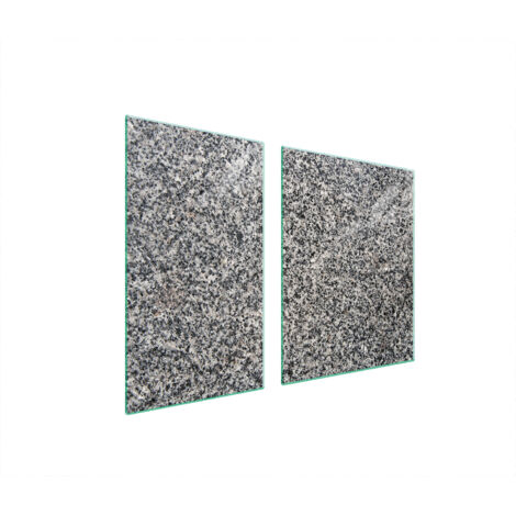PLATO DE VIDRIO Y TABLA DE CORTAR 100x52 GRANITO
