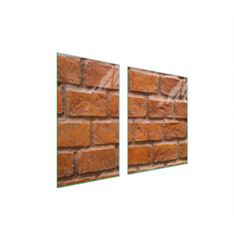 PLATO DE VIDRIO Y TABLA DE CORTAR 100x52 LADRILLO