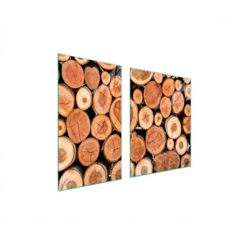 PLATO DE VIDRIO Y TABLA DE CORTAR 100x52 MADERA