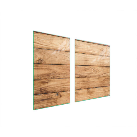 PLATO DE VIDRIO Y TABLA DE CORTAR 100x52 MADERA