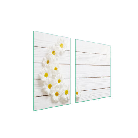PLATO DE VIDRIO Y TABLA DE CORTAR 100x52 MADERA
