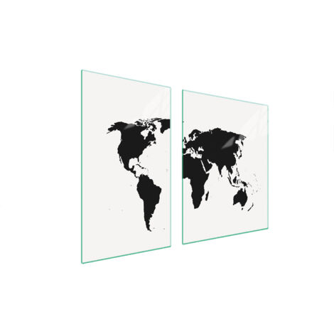 PLATO DE VIDRIO Y TABLA DE CORTAR 100x52 MAPA
