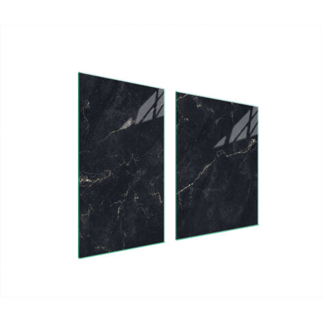 PLATO DE VIDRIO Y TABLA DE CORTAR 100x52 MÁRMOL