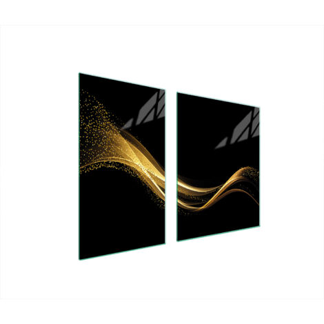 PLATO DE VIDRIO Y TABLA DE CORTAR 100x52 NEGRO