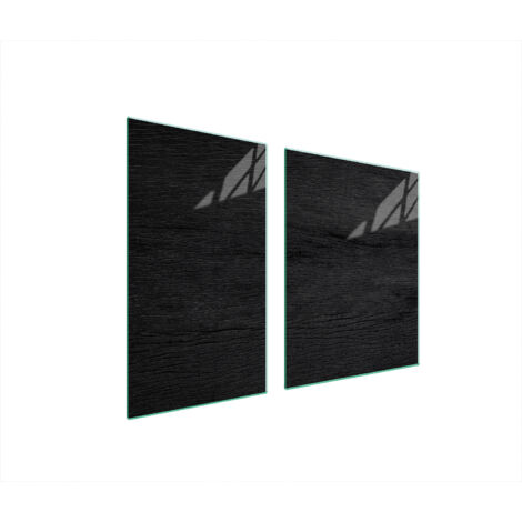 PLATO DE VIDRIO Y TABLA DE CORTAR 100x52 NEGRO