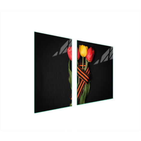 PLATO DE VIDRIO Y TABLA DE CORTAR 100x52 ROSAS