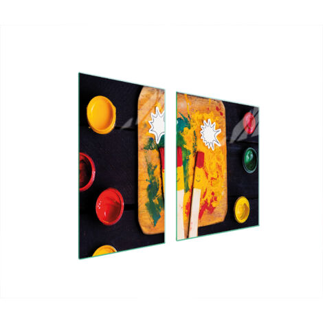 PLATO DE VIDRIO Y TABLA DE CORTAR 100x52 SMILE