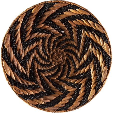 Plato Decorativo 50X50X2 Jacinto De Agua Natural/Negro
