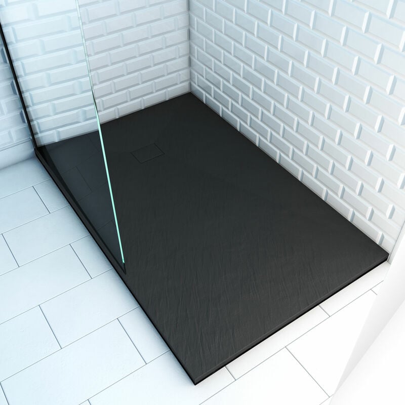 

Plato Ducha Composite Smc - Acabado Pizarra Negro 80X120Cm - Rock 2 Black 80