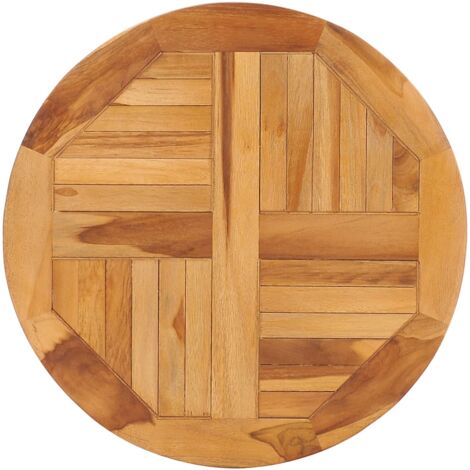 Plato giratorio para mesa de madera maciza de teca vidaXL