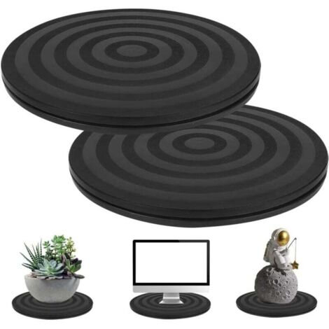 Plato giratorio universal de 360° KZQ, plato giratorio manual con rodamiento de bolas de acero, plato giratorio de 360 grados con rodamiento de bolas de acero para TV/computadora/monitor