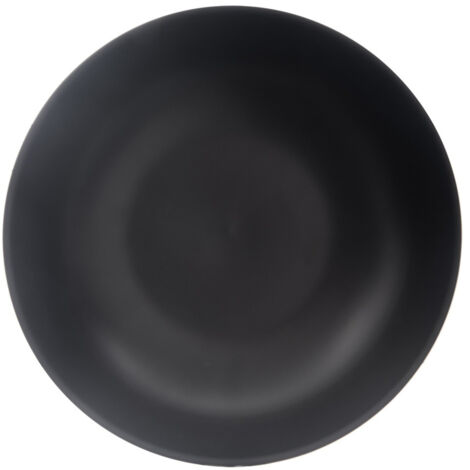 Plato hondo grande para sopa de cerámica negra, 20,5 cm, 800 ml