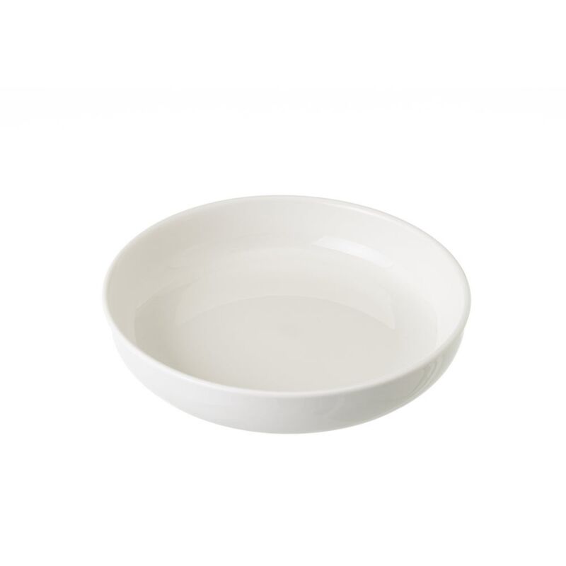 

Plato hondo mediano blanco de porcelana shabby chic, de ø 23x5 cm