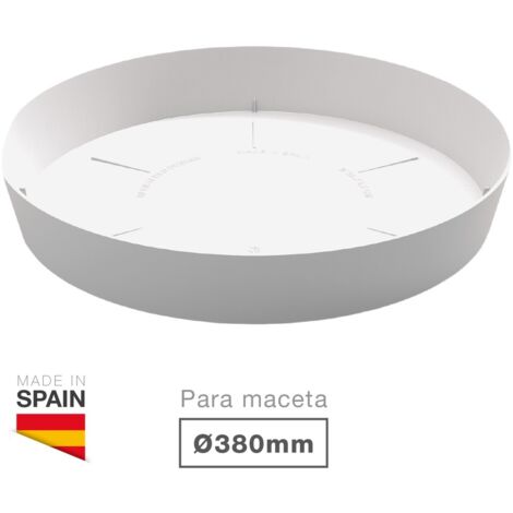 PLATO INYECCION MACETA Ø28X4,4CM COLOR BLANCO