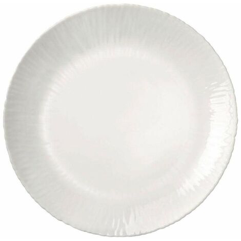 PLATO LLANO 27CM COCONUT OPAL